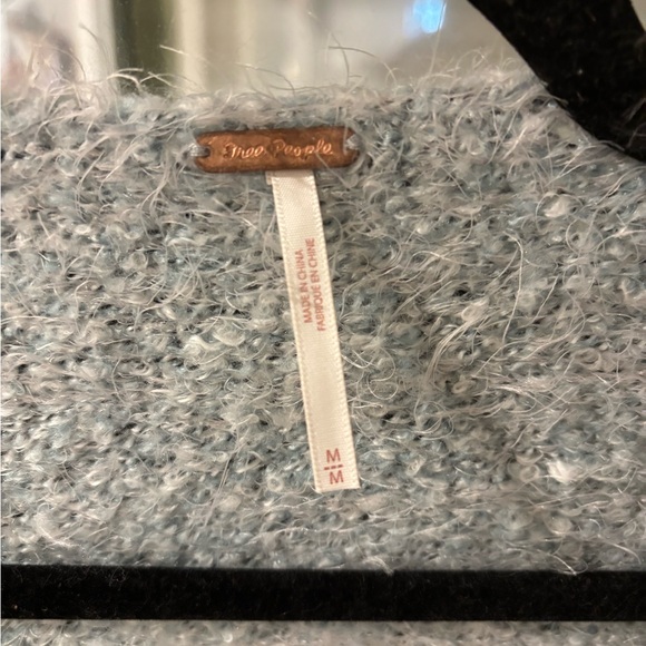 Free People Gray Cardigan with Pink Embellishments - Picture 4 of 4